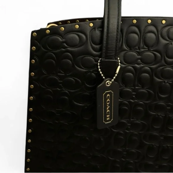 Coach Studded Charlie Embossed Leather Carryall - Picture 3 of 10